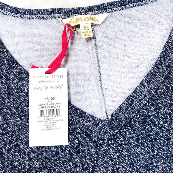 10/25🦋All For Color Navy Jessie Slouch Dress - XS - Picture 7 of 8